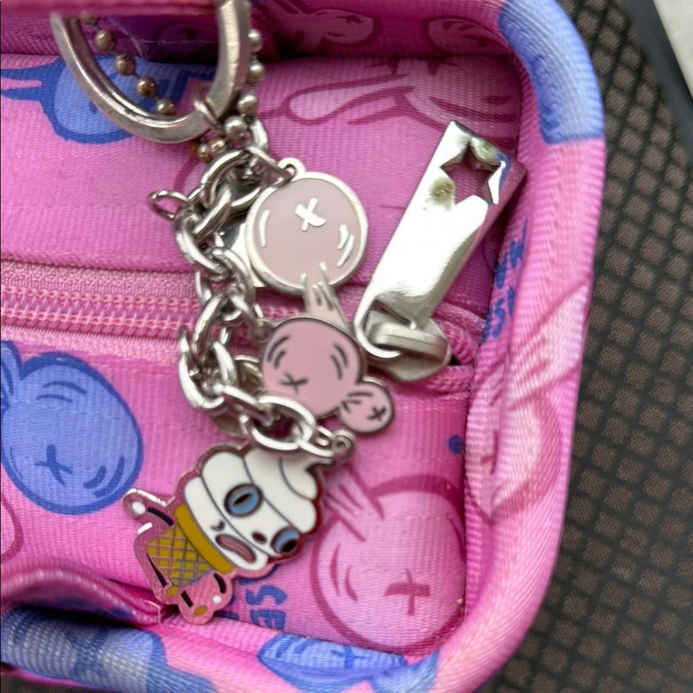 Harveys Pink and Blue Tote Bag with Geometric Design - Picture 4 of 7